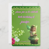 妖精の誕生日 招待状 (正面)