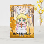 妖精の誕生日-私のにんじんを共有して下さい カード (黄色い花)