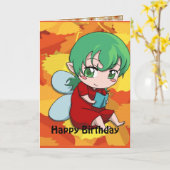 妖精の誕生日- I愛本 カード (黄色い花)