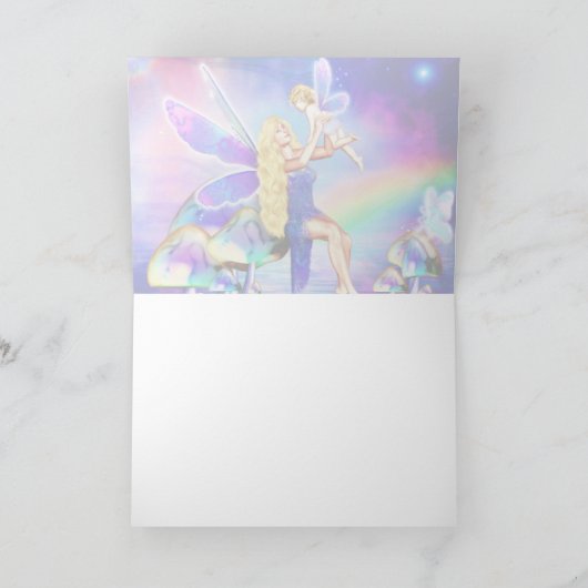 『妖精の賛美グリーティングカード』 カード (内部)