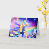 『妖精の賛美グリーティングカード』 カード (黄色い花)