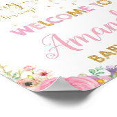 妖精の赤ちゃんシャワー歓迎サインポスターガール ポスター (角)