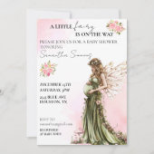 妖精の赤ちゃんシャワー魔法の母親 招待状 (正面)