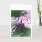 妖精の輝くピンクのグリーティングカード カード (裏面)