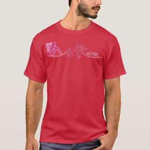 妖精の部族のアートワークTハイビスカスと妖精 Tシャツ