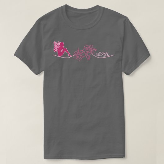 妖精の部族のアートワークThibiscusと妖精 Tシャツ (デザイン正面)