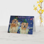 妖精の金誕生日 カード (黄色い花)