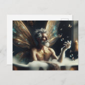 妖精の長老が入浴 ポストカード (正面/裏面)