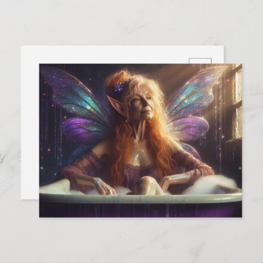 妖精の長老のバブルバスの女性 ポストカード (正面/裏面)