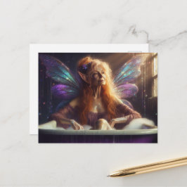 妖精の長老のバブルバスの女性 ポストカード