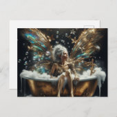 妖精の長老のバブルバスの女性 ポストカード (正面/裏面)