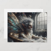 妖精の長老の灰色の髪のバブルバスの金ゴールド ポストカード (正面/裏面)