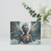 妖精の長老クイーングレーの髪のバブルバス ポストカード (スタンド正面)