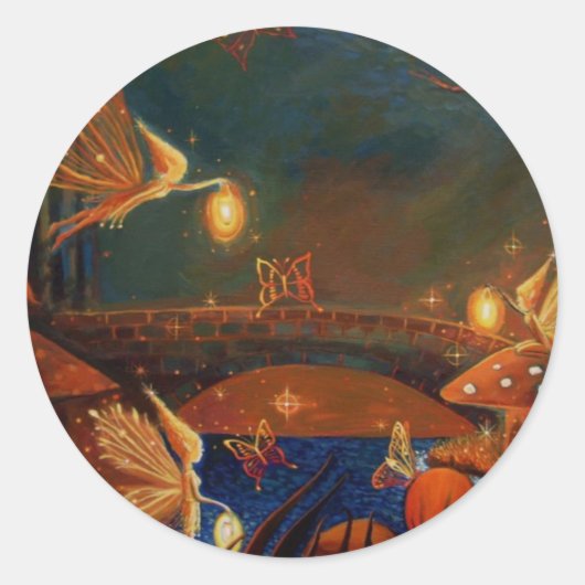 妖精の集まり – ステッカーシート ラウンドシール (正面)