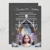 妖精の雪のプリンセス　魅惑のポータル　マジカル 招待状 (正面/裏面)