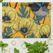 妖精の青緑色 キッチンタオル (折り畳み)