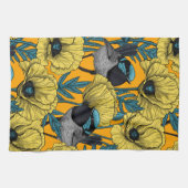 妖精の青緑色 キッチンタオル (横)