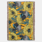 妖精の青緑色 スローブランケット (正面縦)