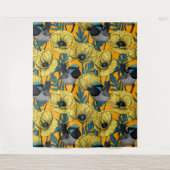 妖精の青緑色 タペストリー (正面)