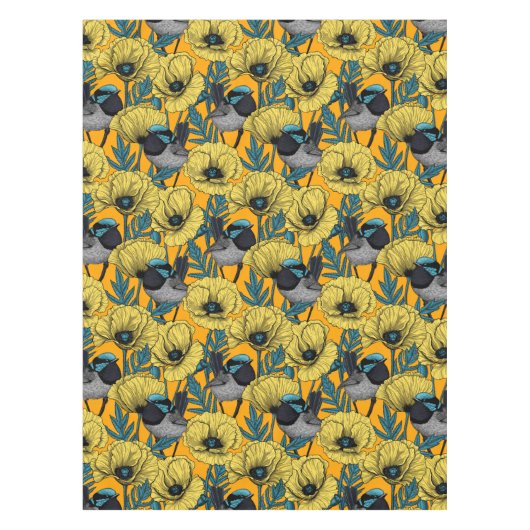 妖精の青緑色 テーブルクロス (正面)