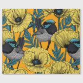 妖精の青緑色 ラッピングペーパー (フラット)