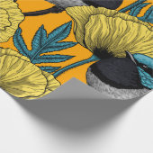 妖精の青緑色 ラッピングペーパー (角)