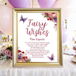 妖精の願い最初の誕生日時間カプセルサイン ポスター