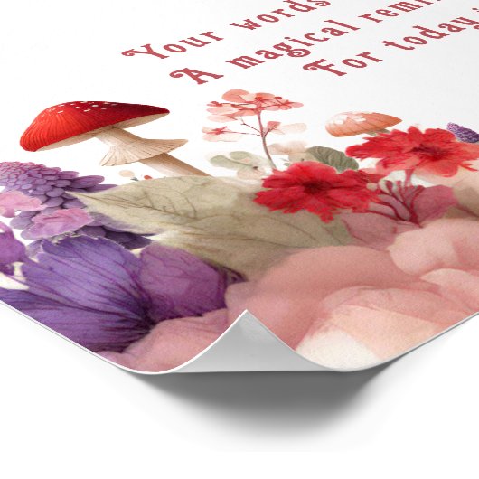 妖精の願い最初の誕生日時間カプセルサイン ポスター (角)