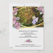 妖精の魅力庭園ホタル蝶の女の子 招待状 (正面)