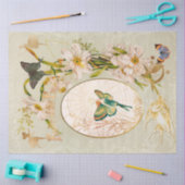 妖精の魅惑されたガーデンフラワーバタフライデコップページ 薄葉紙 (クラフト)