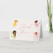 妖精の魅惑された妖精の赤ちゃんシャワー サンキューカード (正面)