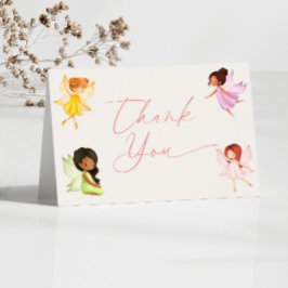 妖精の魅惑された妖精の赤ちゃんシャワー サンキューカード