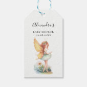 妖精の魅惑の庭キノコ赤ちゃん女の子シャワー ギフトタグ (正面)