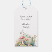 妖精の魅惑の庭キノコ赤ちゃん女の子シャワー ギフトタグ (裏面)