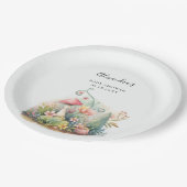 妖精の魅惑の庭キノコ赤ちゃん女の子シャワー ペーパープレート (アングル)