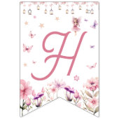 妖精の魅惑の森の誕生日パーティー バンティングフラッグ (第2の旗)