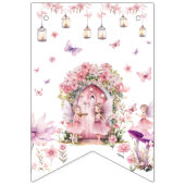 妖精の魅惑の森の誕生日パーティー バンティングフラッグ (第1の旗)