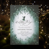 妖精の魅惑の森エメラルドベビーガールシャワー 招待状