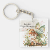 妖精の魅惑の花の庭の名前 キーホルダー (正面)