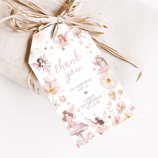 妖精の魅惑ガーデンバースデーパーティーメッセージカード ギフトタグ