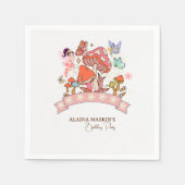 妖精の魅惑キノコの水の色フローラ スタンダードカクテルナプキン (正面)