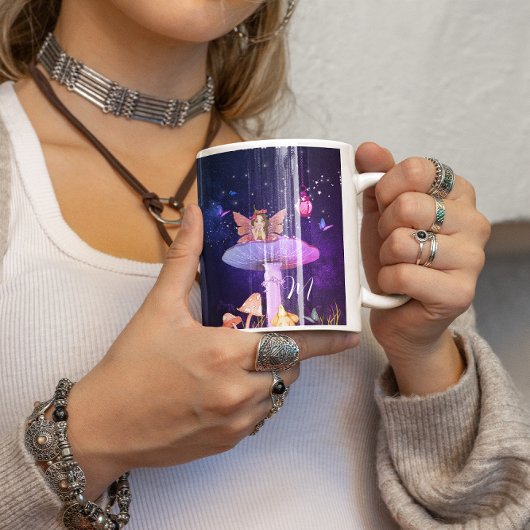 妖精の魅惑キノコ魔法パーソナル コーヒーマグカップ