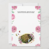 妖精の魅惑的なホタルの庭の蝶の女の子 招待状 (裏面)