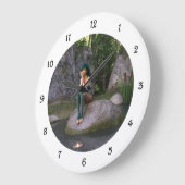 妖精の魔法のかけられた池の大時計 ラージ壁時計 (傾斜)