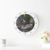 妖精の魔法のかけられた池の大時計 ラージ壁時計 (ホーム)