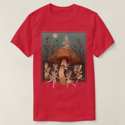 妖精の魔法のキノコ Tシャツ (デザイン正面)