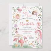 妖精の魔法の庭園バースディ招待状 招待状 (正面)