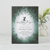 妖精の魔法の森 エメラルド ベビーシャワー 招待状 (スタンド正面)