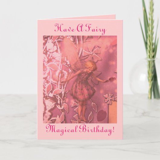 妖精の魔法の誕生日を持って下さい! カード (正面)