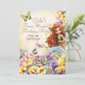 妖精の魔法の誕生日パーティーの招待 招待状 (スタンド正面)